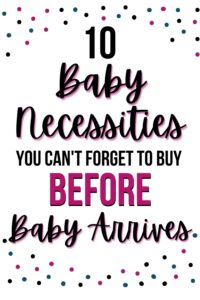 baby necessities pinterest pin