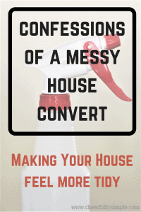 confessions of a messy house convert clean house vs tidy house/ cleaning spray bottle