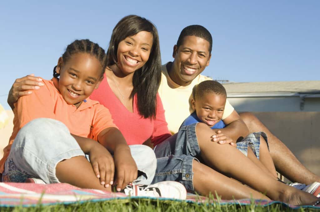 married couple with children