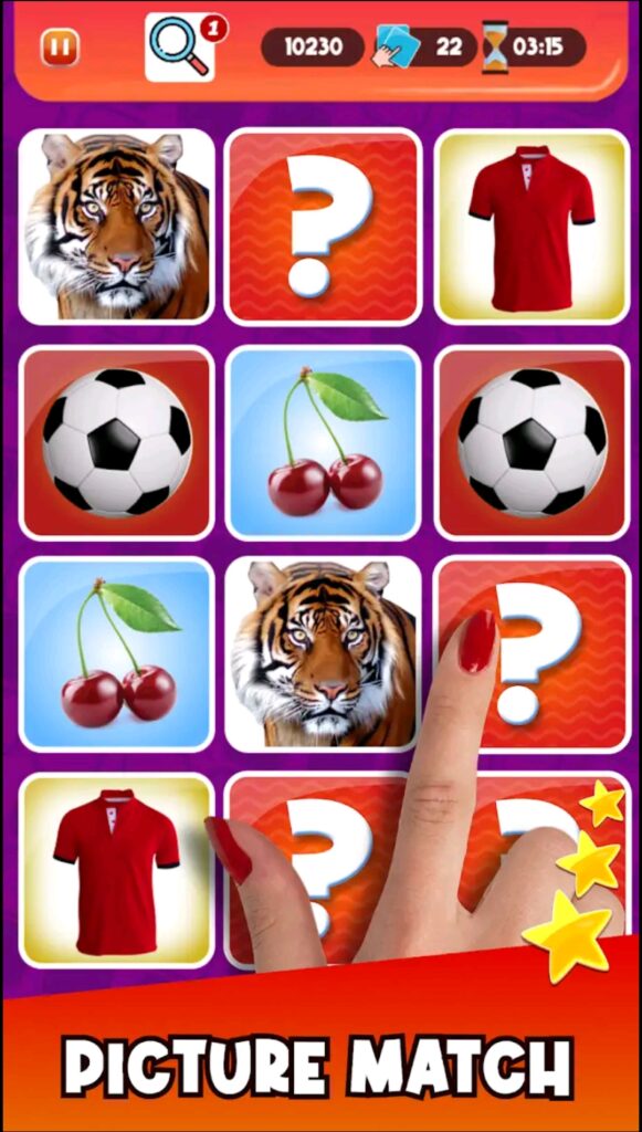 memory game- card matching app for preschoolers