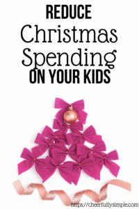 how to spend less on Christmas gifts for your kids pinterest pin