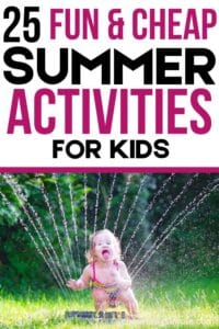 fun and frugal backyard summer activities for kids Pinterest pin