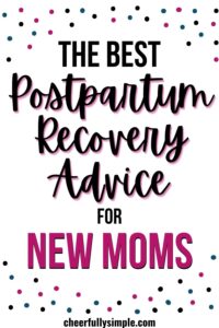 helpful postpartum recovery advice pinterest pin