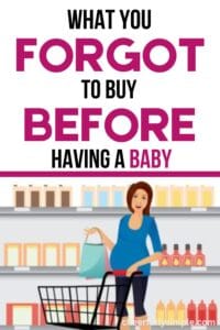 household items you forgot to buy before having a baby pinterest pin