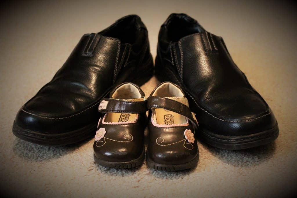 fathers shoes and kids shoes