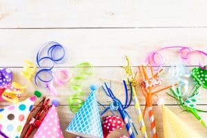 picture of birthday bats and favors to help make birthdays special at home
