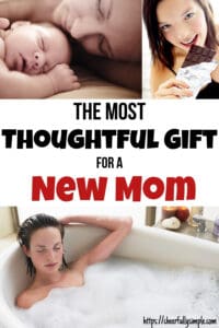 thoughtful care package gift for new mom pinterest pin