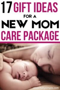 new mom care package Pinterest pin