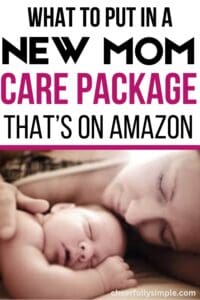 gift ideas for a new mom care package Pinterest pin