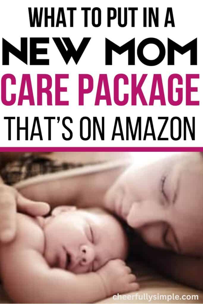 gift ideas for a new mom care package Pinterest pin