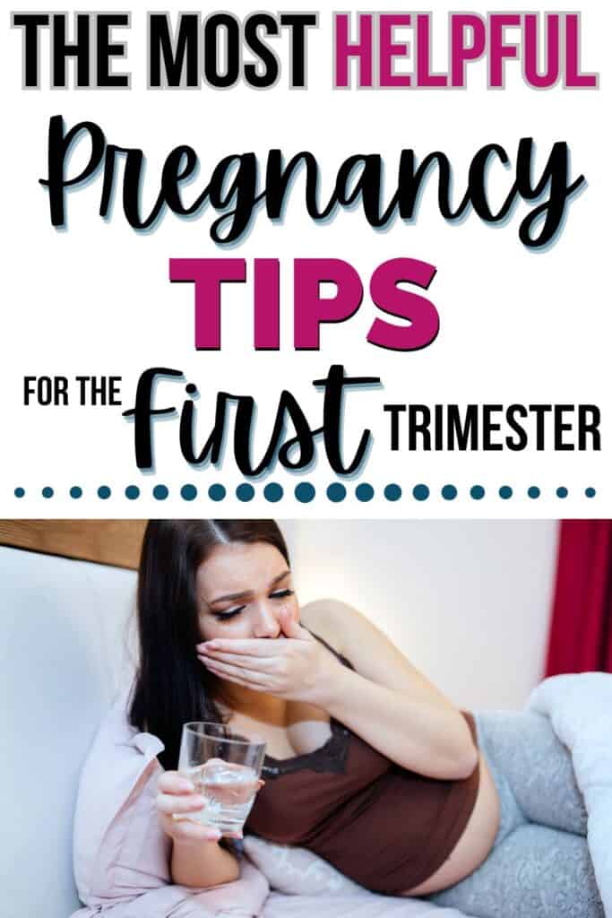 helpful pregnancy tips for the first trimester Pinterest pin
