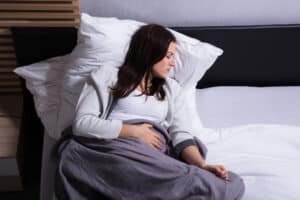 picture of a pregnant woman resting