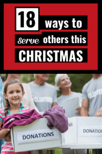 ways to give back at Christmas pinterest pin