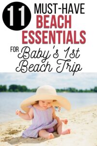 pinterest pin for the most important baby beach essentials