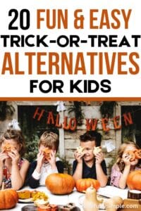 20 fun & easy trick-or-treat alternatives for kids Pinterest pin