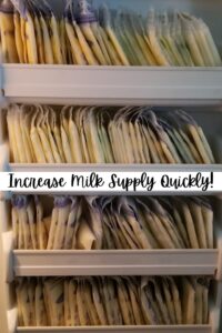 picture of a freezer full of breastmilk pinterest pin