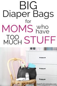 big diaper bags for moms who have too much stuff Pinterest pin