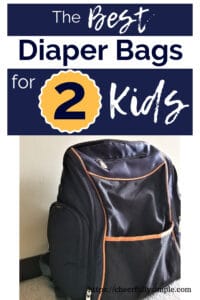 the best diaper bags for 2 kids Pinterest pin