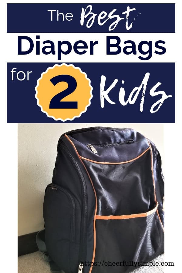 the best diaper bags for 2 kids Pinterest pin