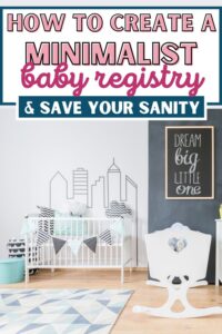 minimalistic baby registry pinterest pin