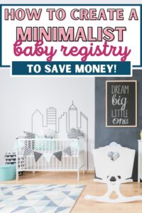 how to create a minimalistic baby registry pinterest pin