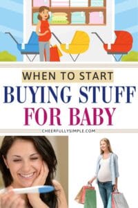 when to start buying stuff for baby Pinterest pin