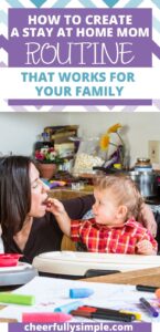 how to create a stay at home mom schedule pinterest pin