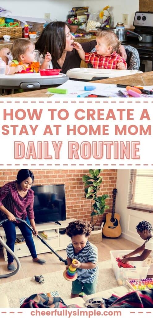 stay at home mom routine pinterest pin