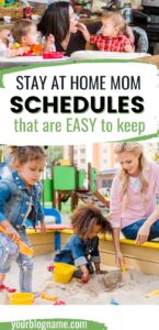 stay at home mom schedule pinterest pin