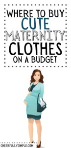 cheap maternity clothes on a budget pinterest pin