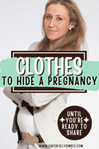 best clothes to hide a pregnancy Pinterest pin