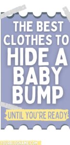 how to hide a baby bump pinterest pin