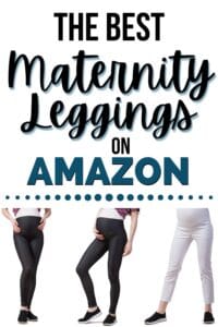 the best maternity leggings on Amazon Pinterest pin