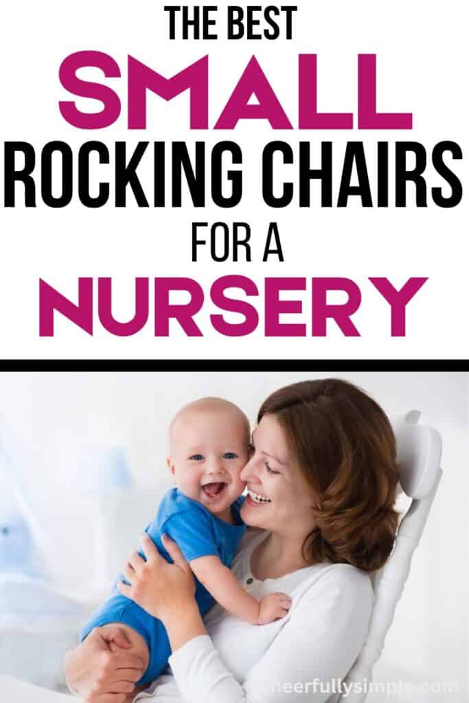 small rocking chair for nursery Pinterest pin