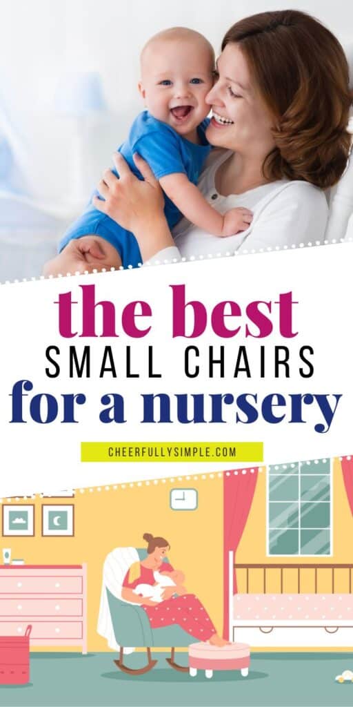 the best small rocking chairs for nursery Pinterest pin