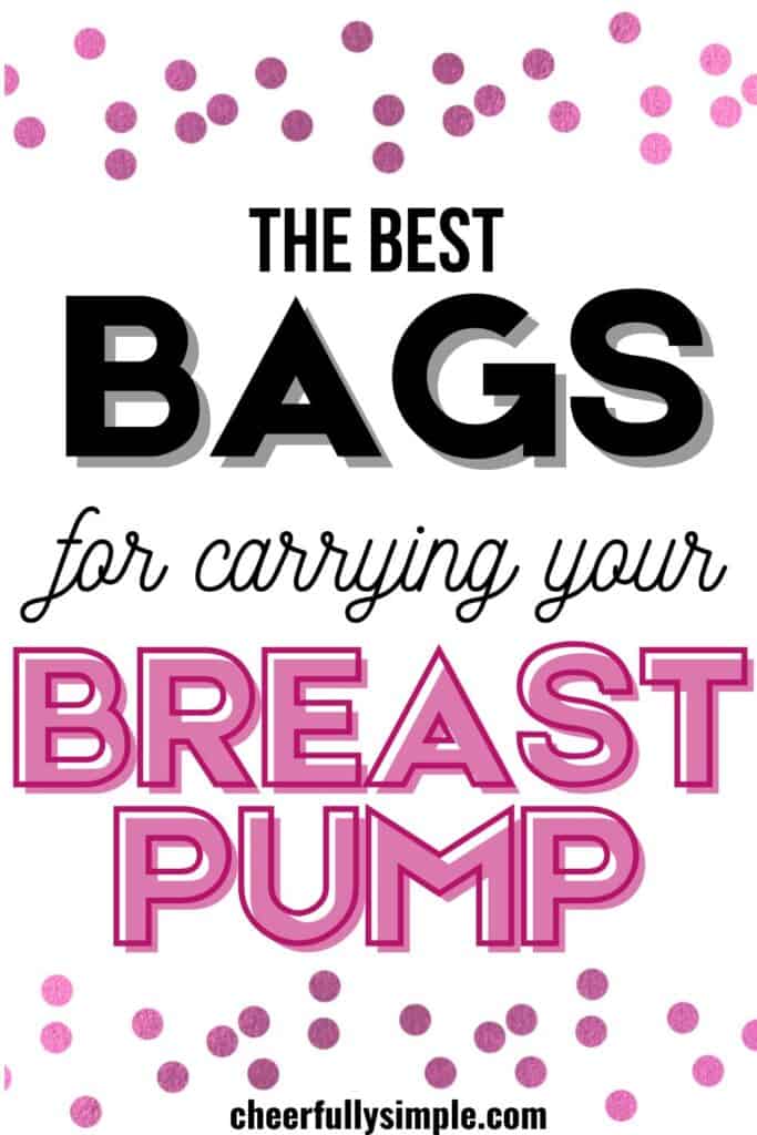 the best bags for carrying your breast pump Pinterest pin