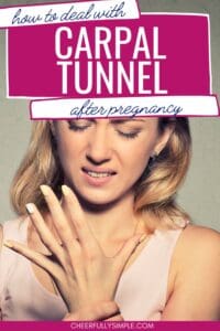 tips on how to deal with carpal tunnel after pregnancy Pinterest pin