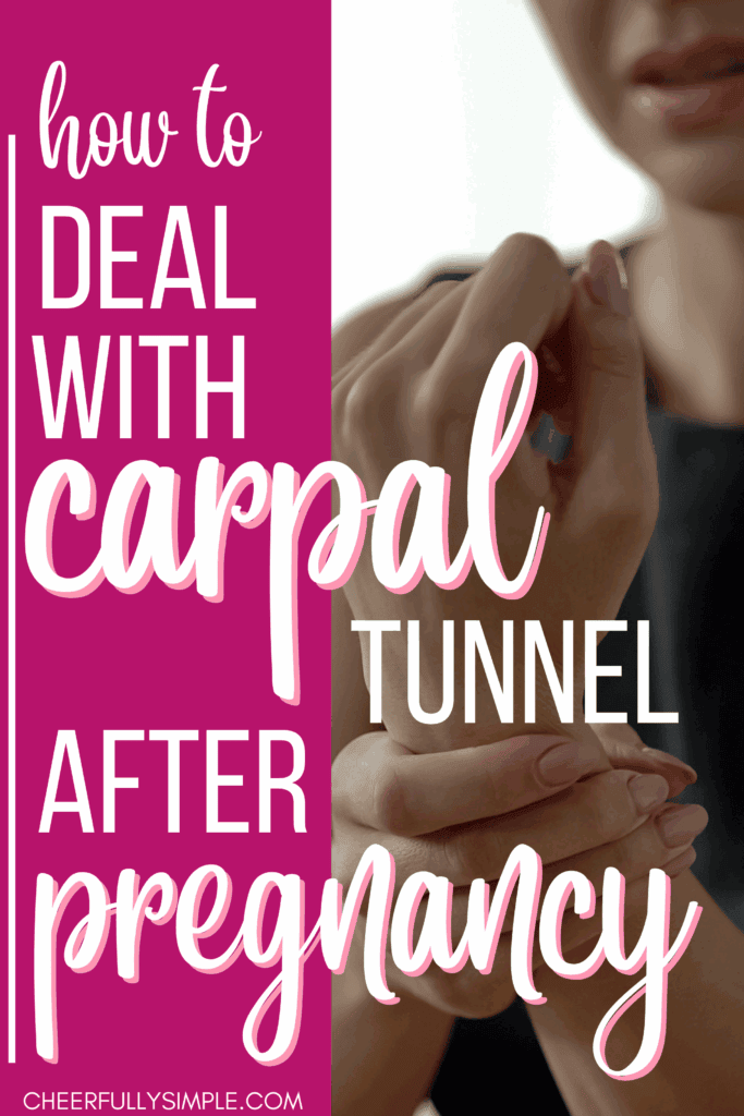 how to deal with carpal tunnel after pregnancy Pinterest pin