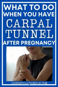 how to deal with carpal tunnel after pregnancy pinterest pin