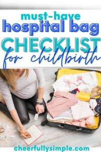 what to pack in your hospital bag pinterest pin