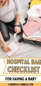 hospital bag checklist for first time moms pinterest pin