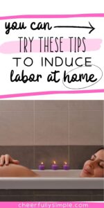 how to use a warm bath to induce labor pinterest pin