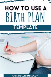 the best birth plan template pinterest pin