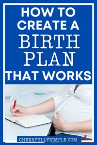 how to create a birth plan pinterest pin