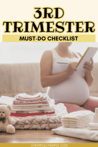 third trimester checklist Pinterest pin