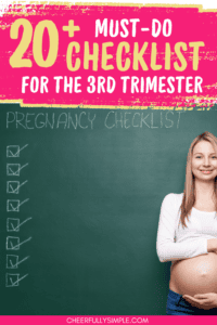 third trimester must do checklist Pinterest pin