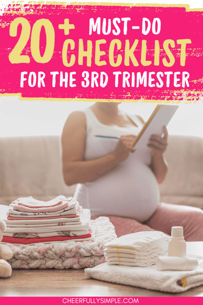 third trimester must do list Pinterest pin
