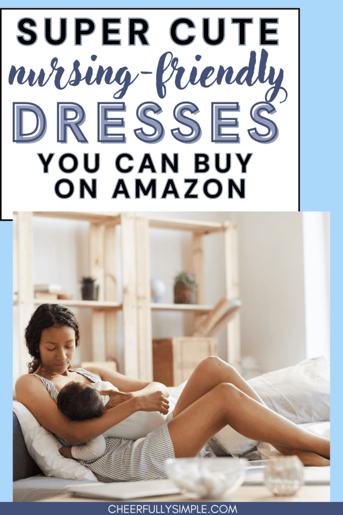 super cute nursing-friendly Dresses you can buy on Amazon Pinterest pin
