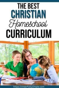 Christian homeschool curriculum Pinterest pin