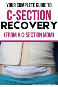 how to have a quick recovery after c-section Pinterest pin
